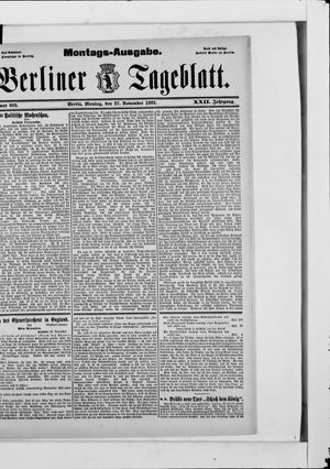 Berliner Tageblatt und Handels-Zeitung vom 27.11.1893