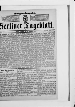 Berliner Tageblatt und Handels-Zeitung vom 28.11.1893