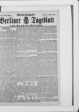 Berliner Tageblatt und Handels-Zeitung vom 28.11.1893