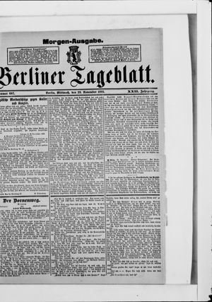 Berliner Tageblatt und Handels-Zeitung vom 29.11.1893