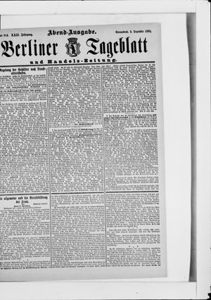 Berliner Tageblatt und Handels-Zeitung vom 02.12.1893