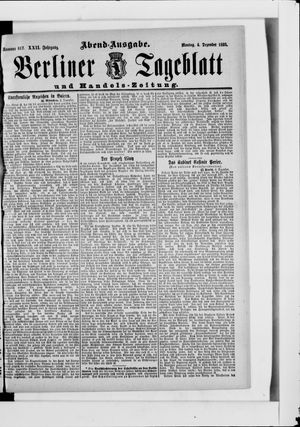 Berliner Tageblatt und Handels-Zeitung on Dec 4, 1893
