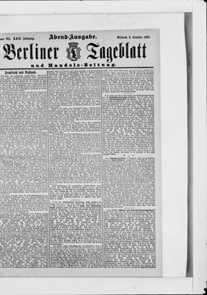 Berliner Tageblatt und Handels-Zeitung vom 06.12.1893