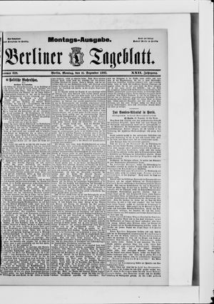 Berliner Tageblatt und Handels-Zeitung vom 11.12.1893