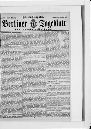 Berliner Tageblatt und Handels-Zeitung vom 11.12.1893