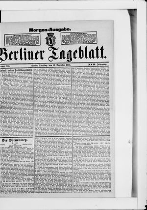 Berliner Tageblatt und Handels-Zeitung on Dec 12, 1893