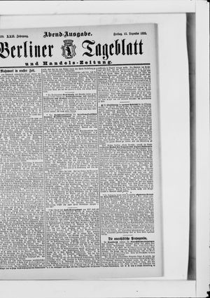 Berliner Tageblatt und Handels-Zeitung vom 15.12.1893