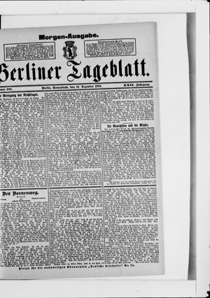 Berliner Tageblatt und Handels-Zeitung on Dec 16, 1893