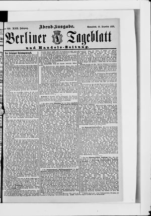 Berliner Tageblatt und Handels-Zeitung on Dec 16, 1893