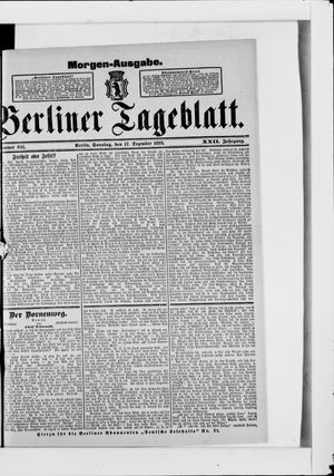 Berliner Tageblatt und Handels-Zeitung vom 17.12.1893