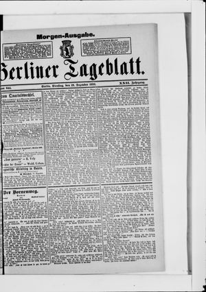 Berliner Tageblatt und Handels-Zeitung vom 19.12.1893
