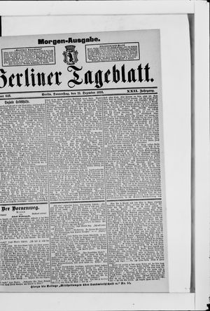 Berliner Tageblatt und Handels-Zeitung vom 21.12.1893