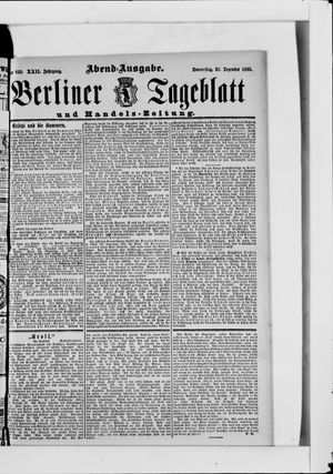 Berliner Tageblatt und Handels-Zeitung vom 21.12.1893