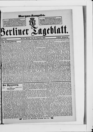 Berliner Tageblatt und Handels-Zeitung vom 22.12.1893