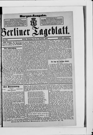 Berliner Tageblatt und Handels-Zeitung vom 24.12.1893