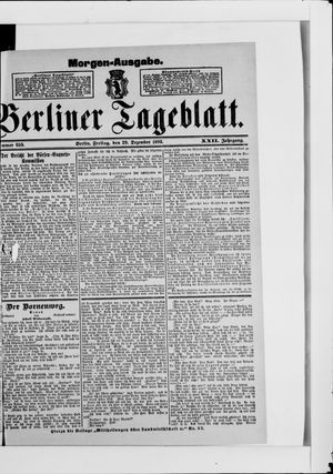 Berliner Tageblatt und Handels-Zeitung vom 29.12.1893