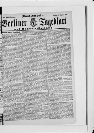 Berliner Tageblatt und Handels-Zeitung vom 29.12.1893