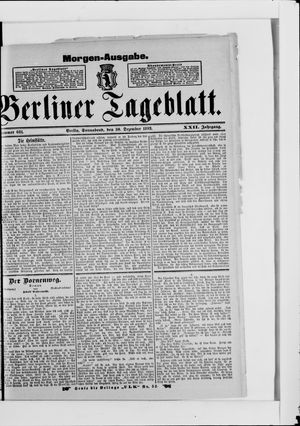 Berliner Tageblatt und Handels-Zeitung vom 30.12.1893