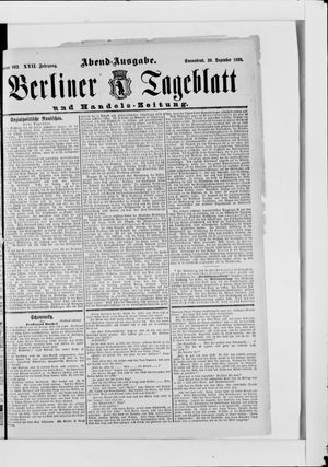 Berliner Tageblatt und Handels-Zeitung vom 30.12.1893