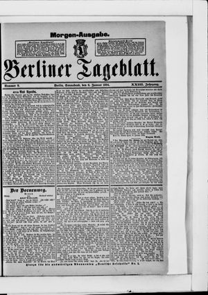 Berliner Tageblatt und Handels-Zeitung on Jan 6, 1894