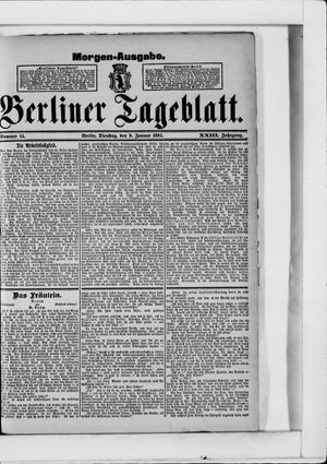 Berliner Tageblatt und Handels-Zeitung vom 09.01.1894