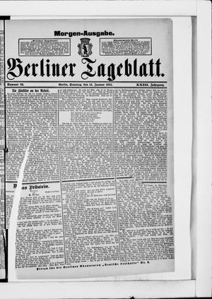 Berliner Tageblatt und Handels-Zeitung vom 14.01.1894