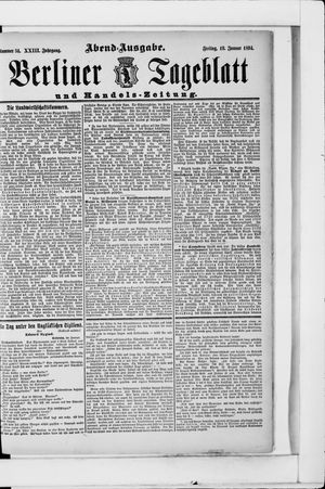 Berliner Tageblatt und Handels-Zeitung vom 19.01.1894