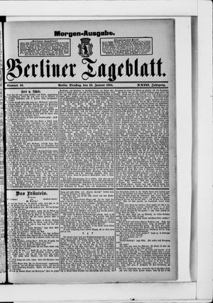 Berliner Tageblatt und Handels-Zeitung vom 23.01.1894