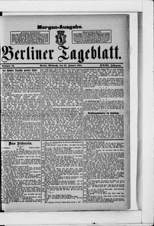 Berliner Tageblatt und Handels-Zeitung vom 24.01.1894