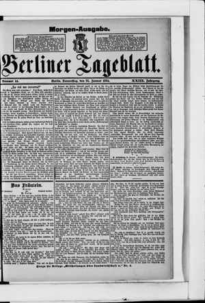 Berliner Tageblatt und Handels-Zeitung vom 25.01.1894