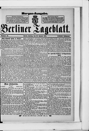 Berliner Tageblatt und Handels-Zeitung on Jan 26, 1894