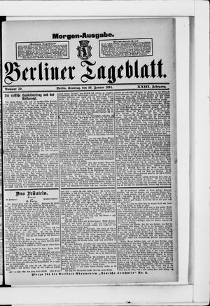 Berliner Tageblatt und Handels-Zeitung vom 28.01.1894