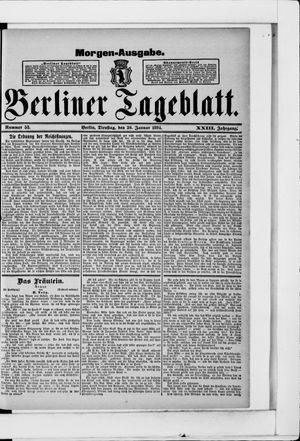 Berliner Tageblatt und Handels-Zeitung on Jan 30, 1894