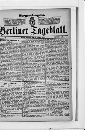 Berliner Tageblatt und Handels-Zeitung on Jan 31, 1894