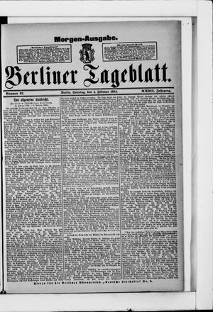 Berliner Tageblatt und Handels-Zeitung on Feb 4, 1894