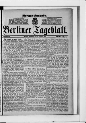 Berliner Tageblatt und Handels-Zeitung vom 07.02.1894