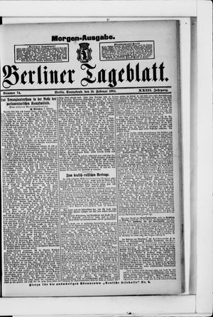 Berliner Tageblatt und Handels-Zeitung vom 10.02.1894