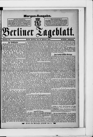 Berliner Tageblatt und Handels-Zeitung vom 16.02.1894