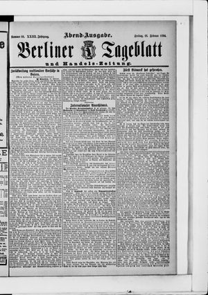 Berliner Tageblatt und Handels-Zeitung vom 16.02.1894