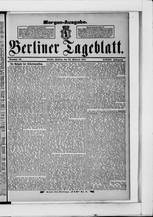 Berliner Tageblatt und Handels-Zeitung on Feb 23, 1894