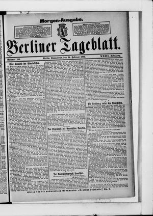 Berliner Tageblatt und Handels-Zeitung vom 24.02.1894