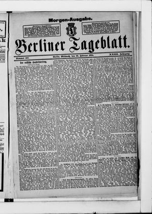 Berliner Tageblatt und Handels-Zeitung on Feb 28, 1894