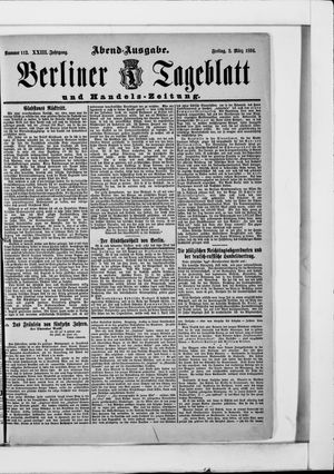 Berliner Tageblatt und Handels-Zeitung on Mar 2, 1894