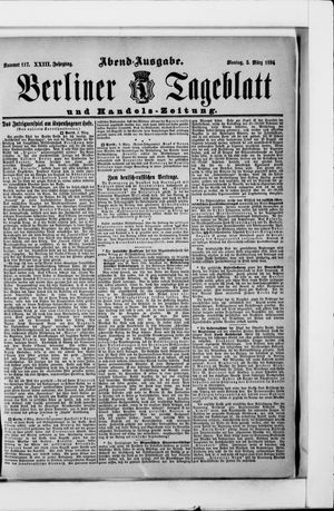 Berliner Tageblatt und Handels-Zeitung vom 05.03.1894