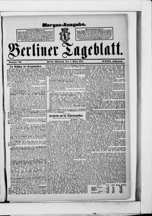 Berliner Tageblatt und Handels-Zeitung vom 07.03.1894