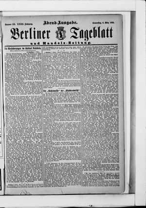 Berliner Tageblatt und Handels-Zeitung on Mar 8, 1894