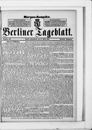 Berliner Tageblatt und Handels-Zeitung on Mar 17, 1894