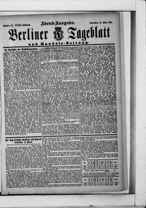 Berliner Tageblatt und Handels-Zeitung vom 22.03.1894