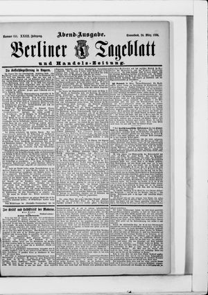 Berliner Tageblatt und Handels-Zeitung vom 24.03.1894