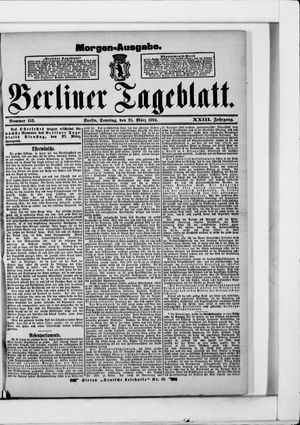 Berliner Tageblatt und Handels-Zeitung vom 25.03.1894